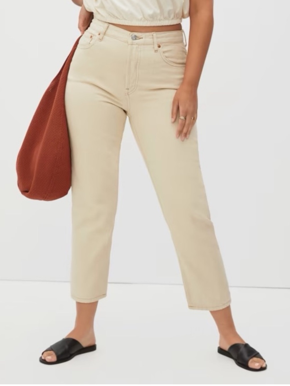 Everlane 90s Cheeky Jean Cotton High-Rise Cropped Straight Jeans